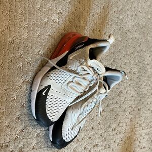 Nike 270’s tan/white/Black/red athletic sneakers